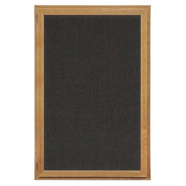 Indoor Enclosed Combo Board, 72"x36", Satin Frame/Green & Black